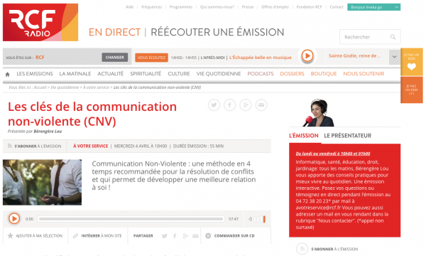 La CNV sur la radio RCF